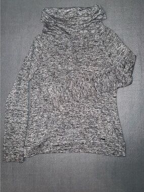 Cozy Marled Gray Cowl Neck Sweater